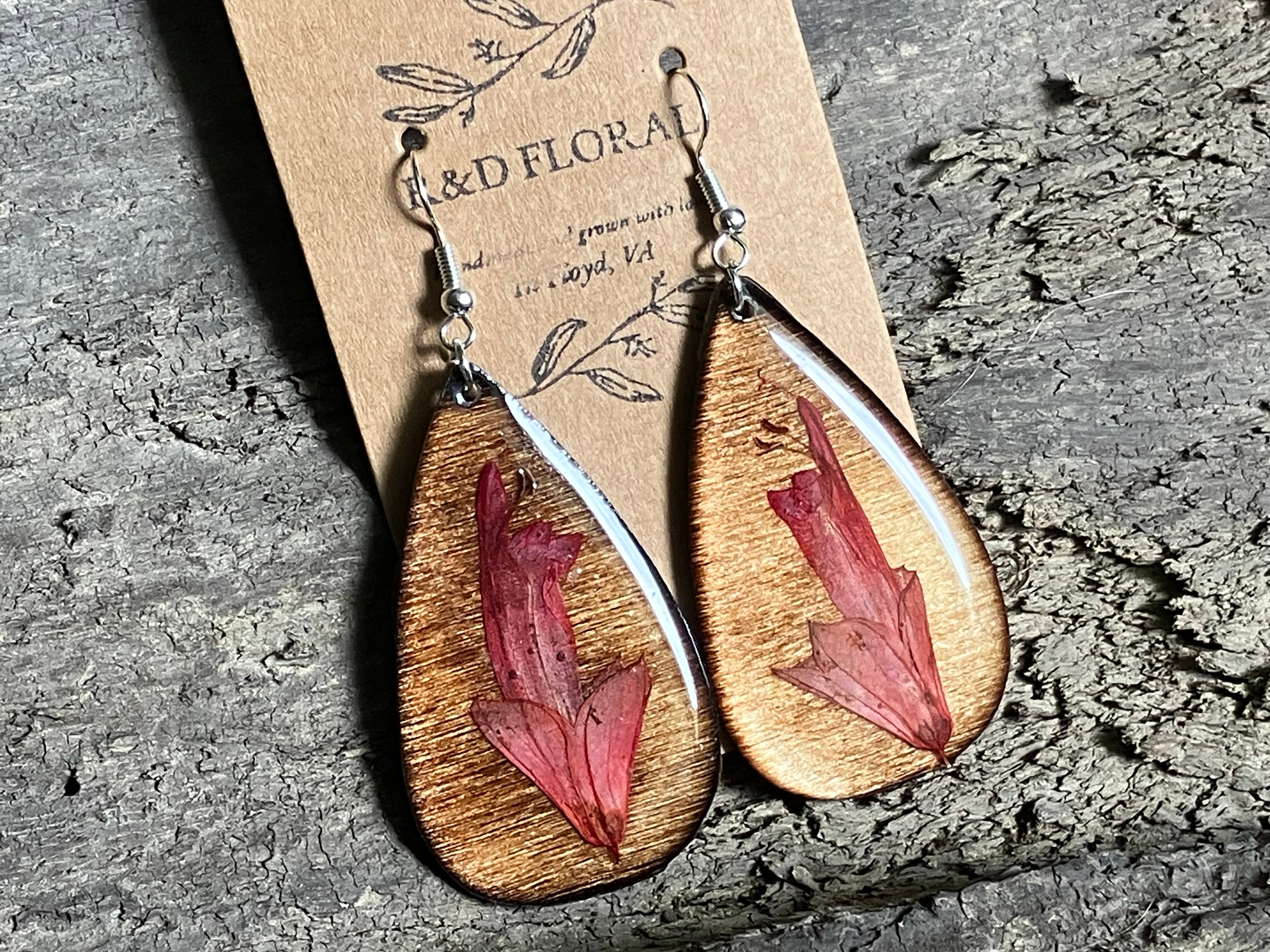 Salvia Wooden Earrings